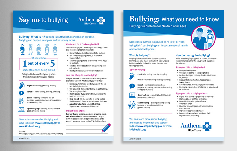 CA Anit-Bullying Campaign Print Flyer