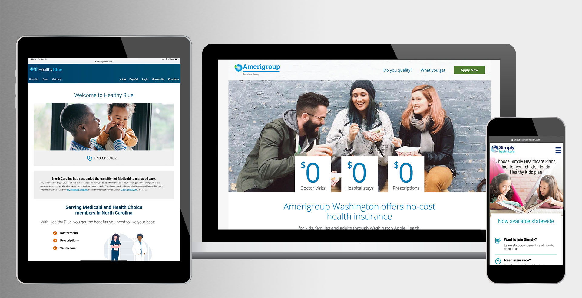 Microsite webpages example