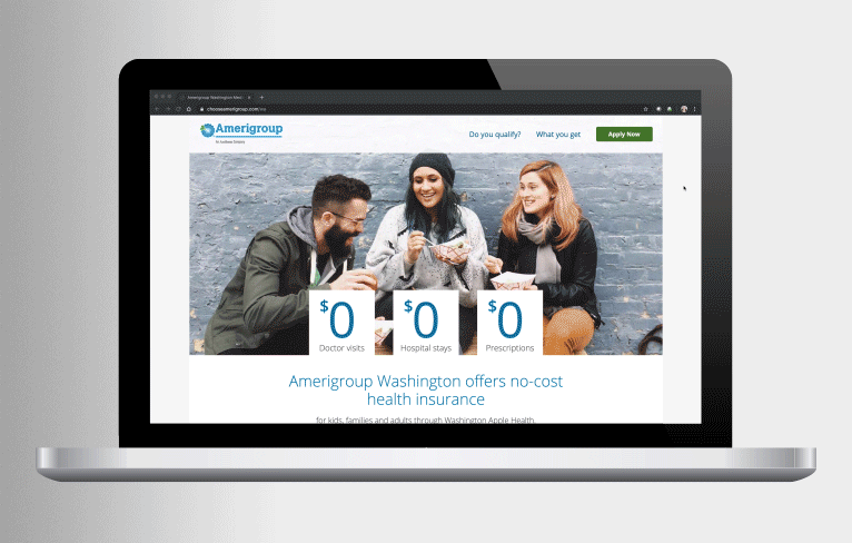 Microsite Animated example